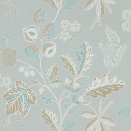 Sanderson Elysian Warwick Blue Grey Wallpaper 216617