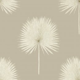 Sanderson Fan Palm Linen/Gilver Wallpaper 216637