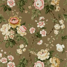 Sanderson Hykenham Gold Metallic/Rose Wallpaper 217042