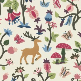 Sanderson Forest Of Dean Mulberry / Multi Wallpaper