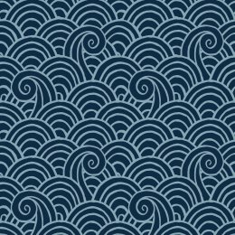 A Street Prints Alorah Navy Wallpaper