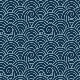 A Street Prints Alorah Navy Wallpaper