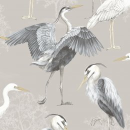 The Design Library Heron Greige Wallpaper 283937