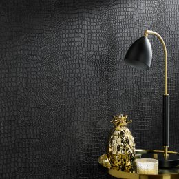 Superfresco Easy Crocodile Black Wallpaper 32-659