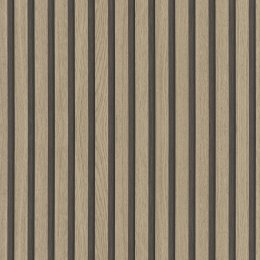 Galerie Eden Wood Stripe Brown/Black Wallpaper
