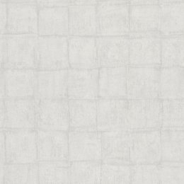Minimalist grid-like tile pattern wallpaper in greige