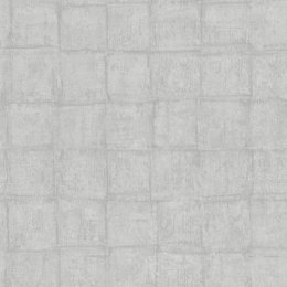 Grid-like pattern in mid-grey tones on Galerie Eden Tile wallpaper.