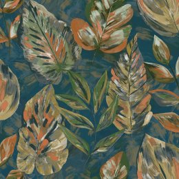 Holden Decor Aralia Teal/Orange Wallpaper 36114