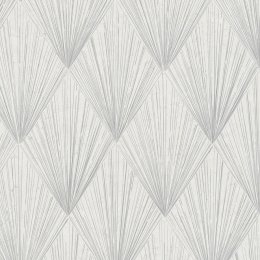 Living Walls New York Art Deco Cream/Silver Wallpaper 378641