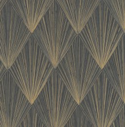 Living Walls New York Art Deco Black/Gold Wallpaper 378644