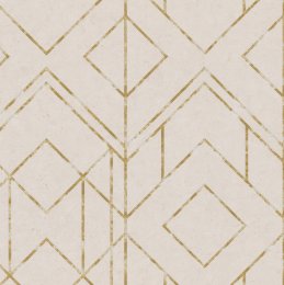 Living Walls New York Geo Cream and Gold Wallpaper 378693