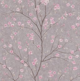 Living Walls Tokyo Floral Grey Wallpaper 379122