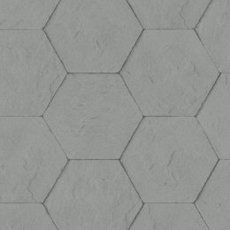 Rasch Geo Stone Wall Grey Wallpaper 427127