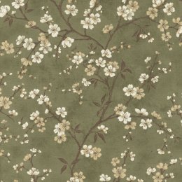 Rasch Blossom Sage Green and Cream Wallpaper 456714