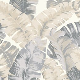 Rasch Textured Palm Grey Wallpaper 535617