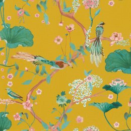 Rasch Amazing  Japanese Garden Mustard Wallpaper 539448