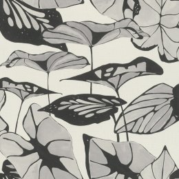 Rasch Amazing  Lotus Leaves White and Grey Wallpaper 539646
