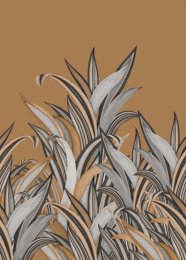 Rasch Amazing Tropical Grasses Cognac/Grey Mural