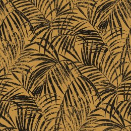 Rasch Perfect Palms Mustard and Black Wallpaper 832136