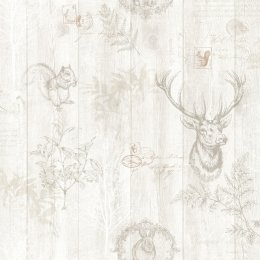 Holden Decor Stag Wood Panel Beige Wallpaper 90091 Wallpaper