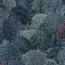Holden Decor Geo Linnet Navy & Berry Wallpaper