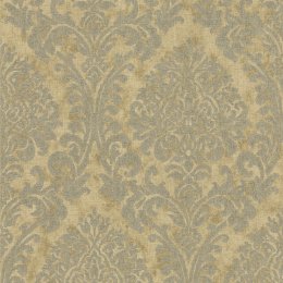 Grandeco Chenille Damask Gold Wallpaper A50102