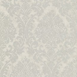 Grandeco Chenille Damask Silver Wallpaper A501025