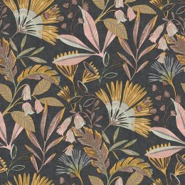 Grandeco Matisse Tropical Black Wallpaper A63803