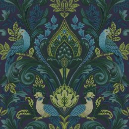 Grandeco Arcadia Opulent Damask Blue & Green Wallpaper