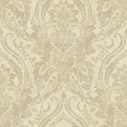 Grandeco Textured Damask Cream & Gold Wallpaper