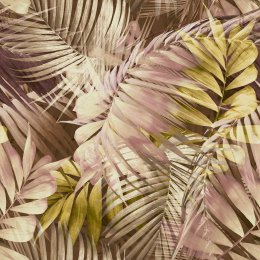 Grandeco Antigua Palm Pink and Ochre Wallpaper 170703