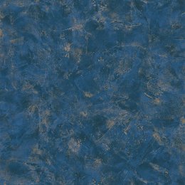 Caselio Patine Blue/Gold Wallpaper 100226520