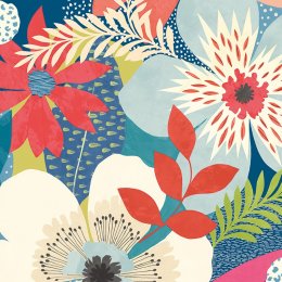 ohpopsi Floral Riot Indigo Wallpaper CEP50104W