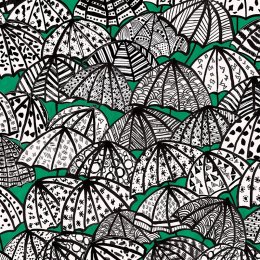 ohpopsi Jolly Brollies Jade Wallpaper CEP50114W