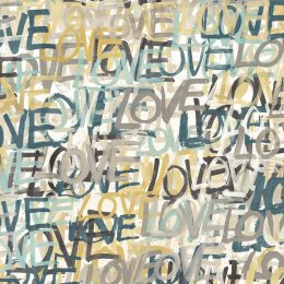 ohpopsi Love Scribble Polished Cement Wallpaper CEP50121W