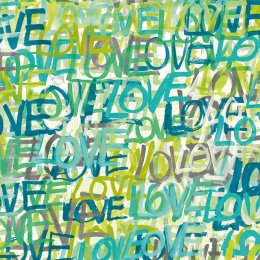 ohpopsi Love Scribble Aquamarine Wallpaper CEP50123W