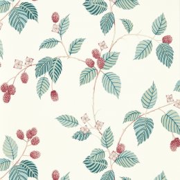 Sanderson Rubus Raspberry Wallpaper