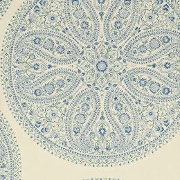 Sanderson Paisley Circles Blue Wallpaper DCAVPC103