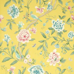 Sanderson Porcelain Garden Rose and Linden Wallpaper DCAVPO102