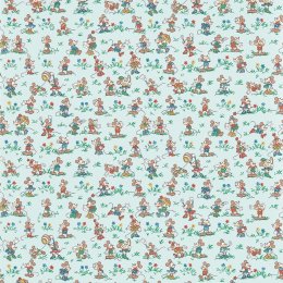 Sanderson Mickey & Minnie Bonbon Blue Wallpaper