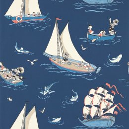 Sanderson Donald Nautical Night Fishing Wallpaper