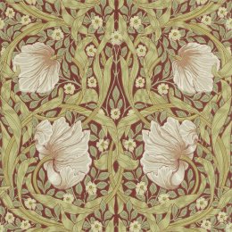 Morris & Co Pimpernel Brick & Olive Wallpaper