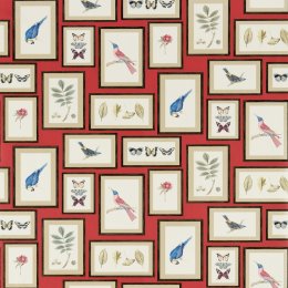 Sanderson Picture Gallery Red Wallpaper
