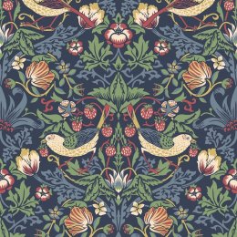 Galerie Fragaria Garden Blue/Green/Red Wallpaper
