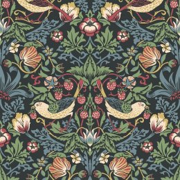 Galerie Fragaria Garden Black/Green/Red/Blue Wallpaper