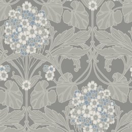 Galerie Floral Hydrangea Grey/Taupe/Blue/White Wallpaper
