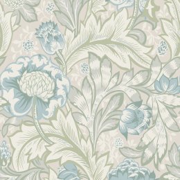 Galerie Acanthus Garden Deep Beige/Blue/Green Wallpaper