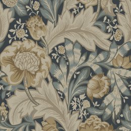 Galerie Acanthus Garden Midnight Blue/Beige Wallpaper