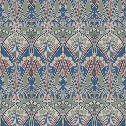 Galerie Dragonfly Damask Green/Blue/Red Wallpaper