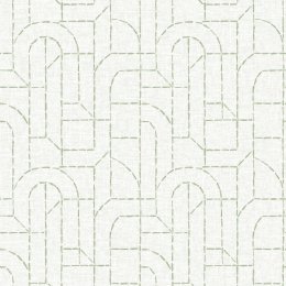 A Street Prints Integrity Sage and Grey Wallpaper with a geometric stitched design
